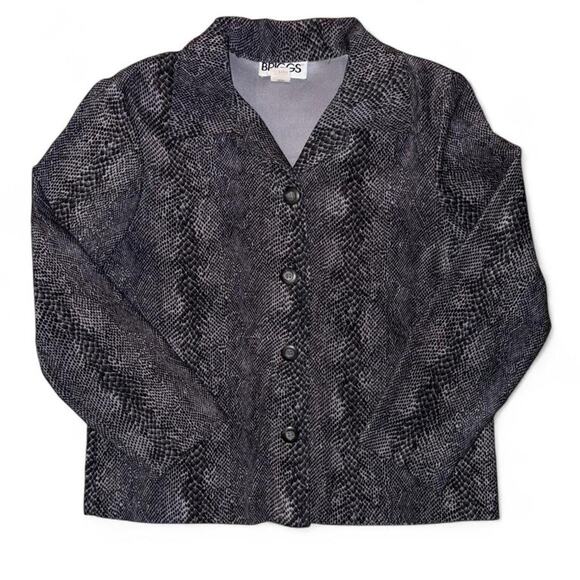 vintage vtg 80s 90s whimsygoth snakeskin animal print jacket - Picture 2 of 5